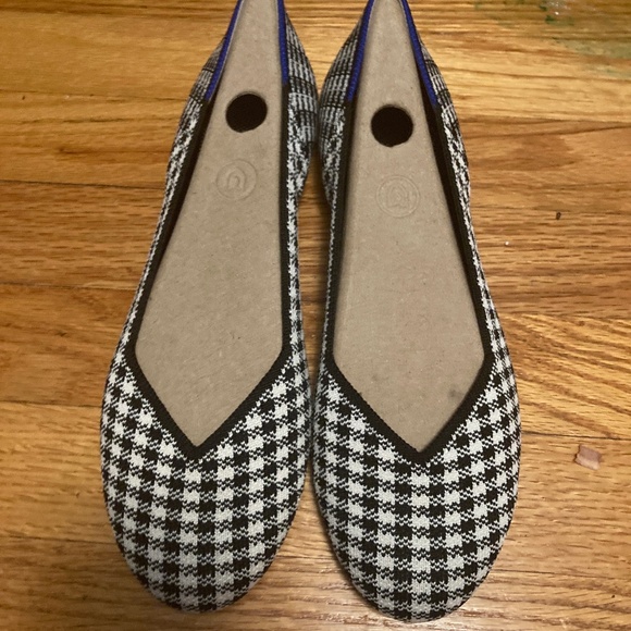 Rothy's Shoes - Rothy's Black/White Houndstooth Flats, 8.5